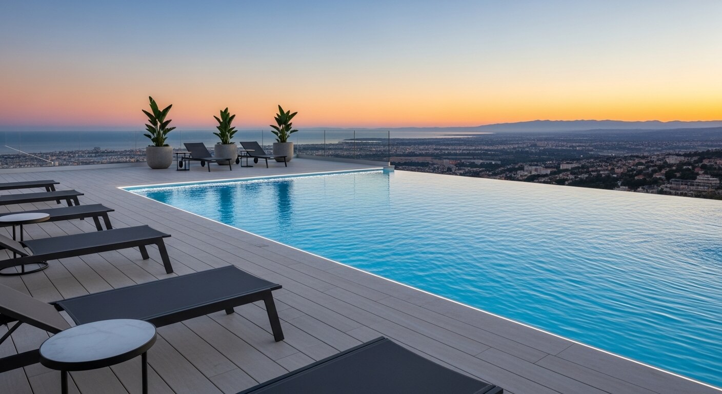 Luxury pool background